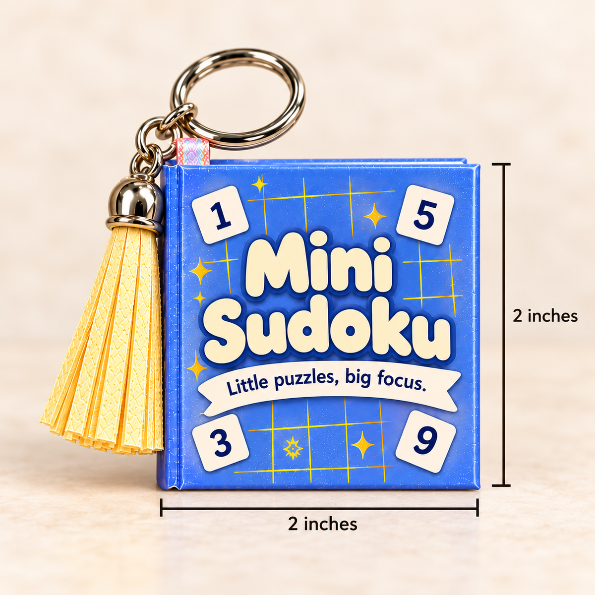 Mini Sudoku Keychain Book – Blue Edition