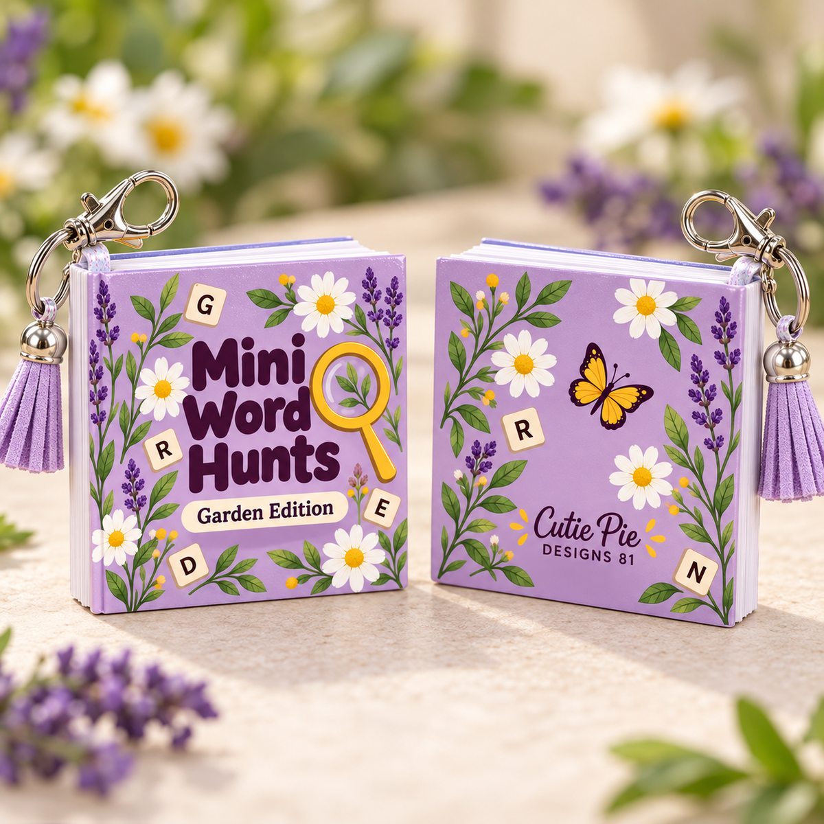Mini Word Search Keychain Book – Garden Edition