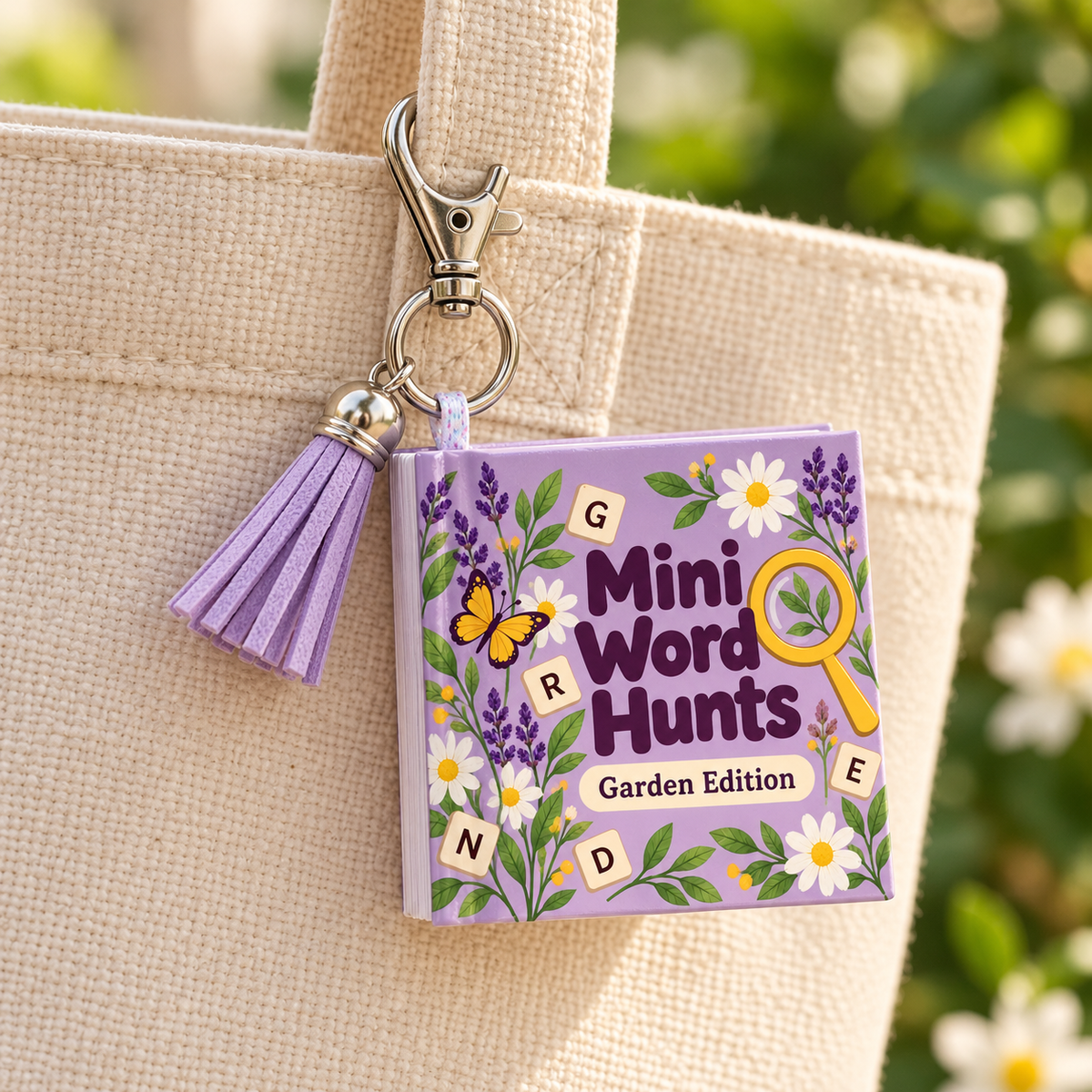 Mini Word Search Keychain Book – Garden Edition