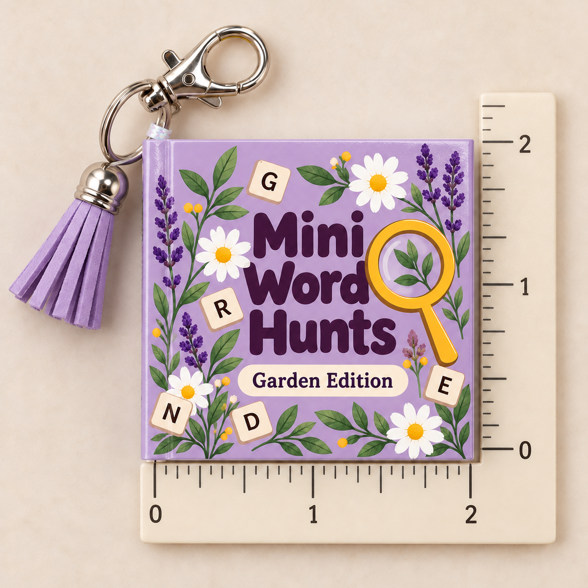 Mini Word Search Keychain Book – Garden Edition