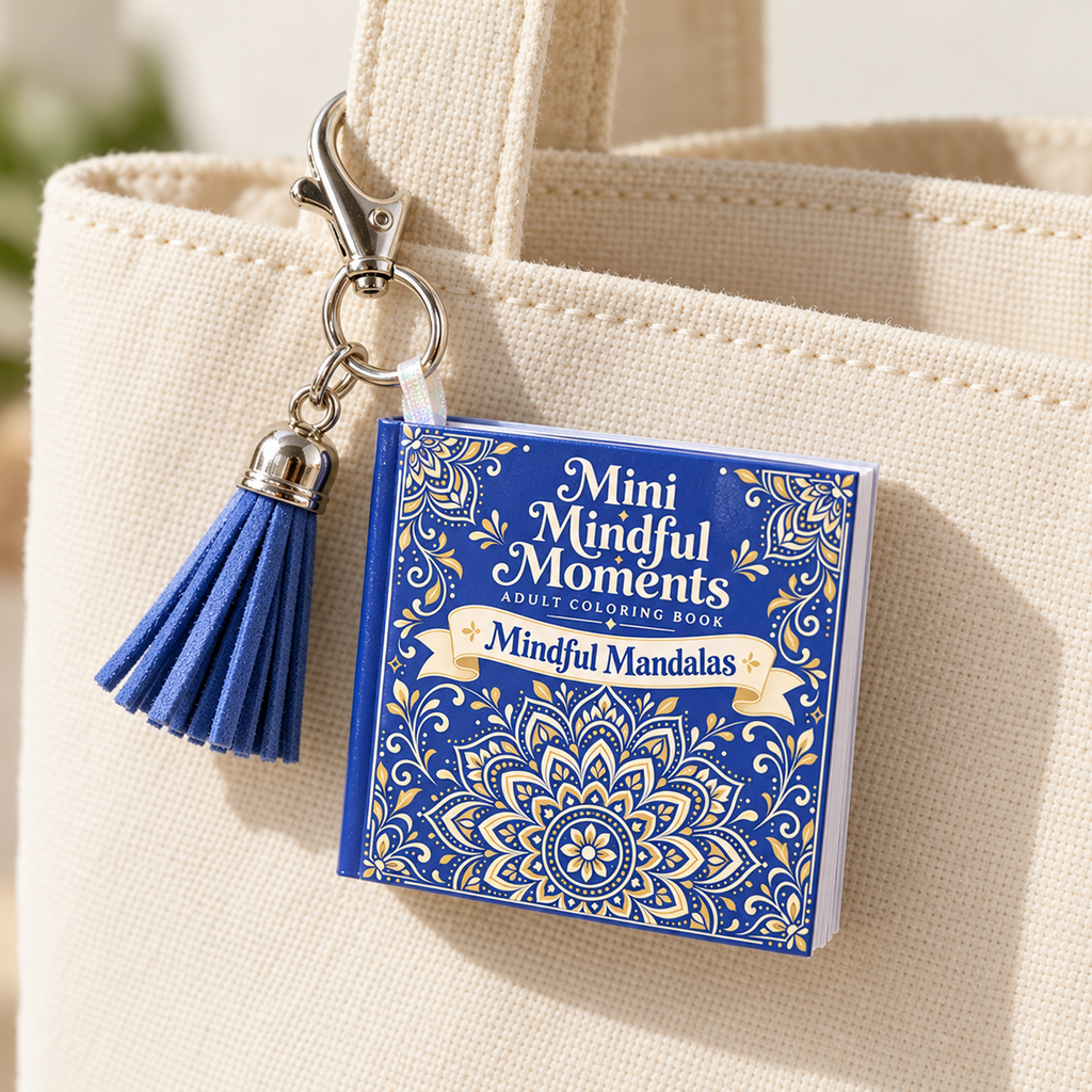 Mini Adult Coloring Keychain Book – Mindful Mandalas