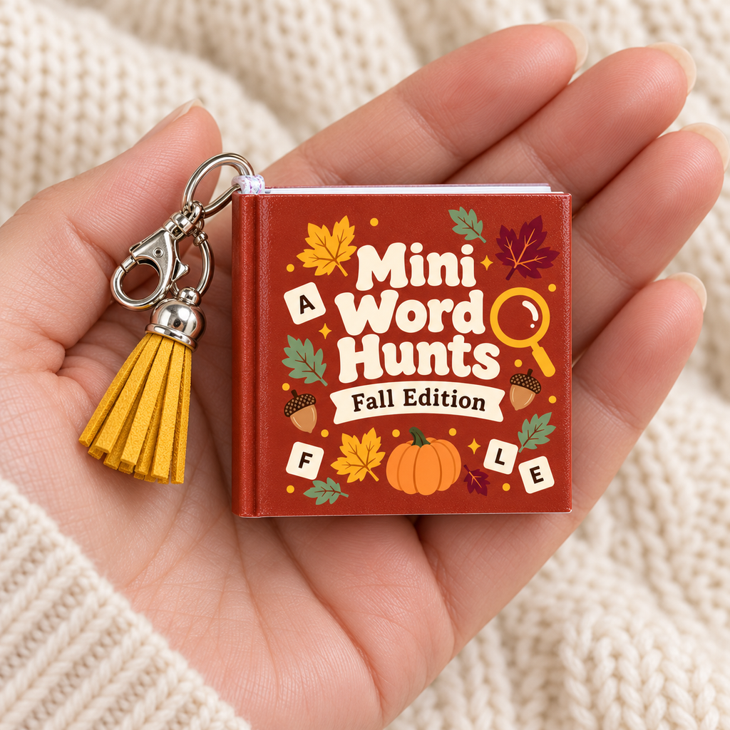Mini Word Search Keychain Book – Fall Edition