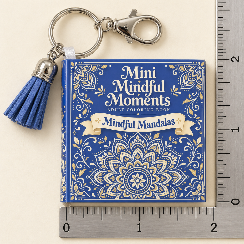 Mini Adult Coloring Keychain Book – Mindful Mandalas
