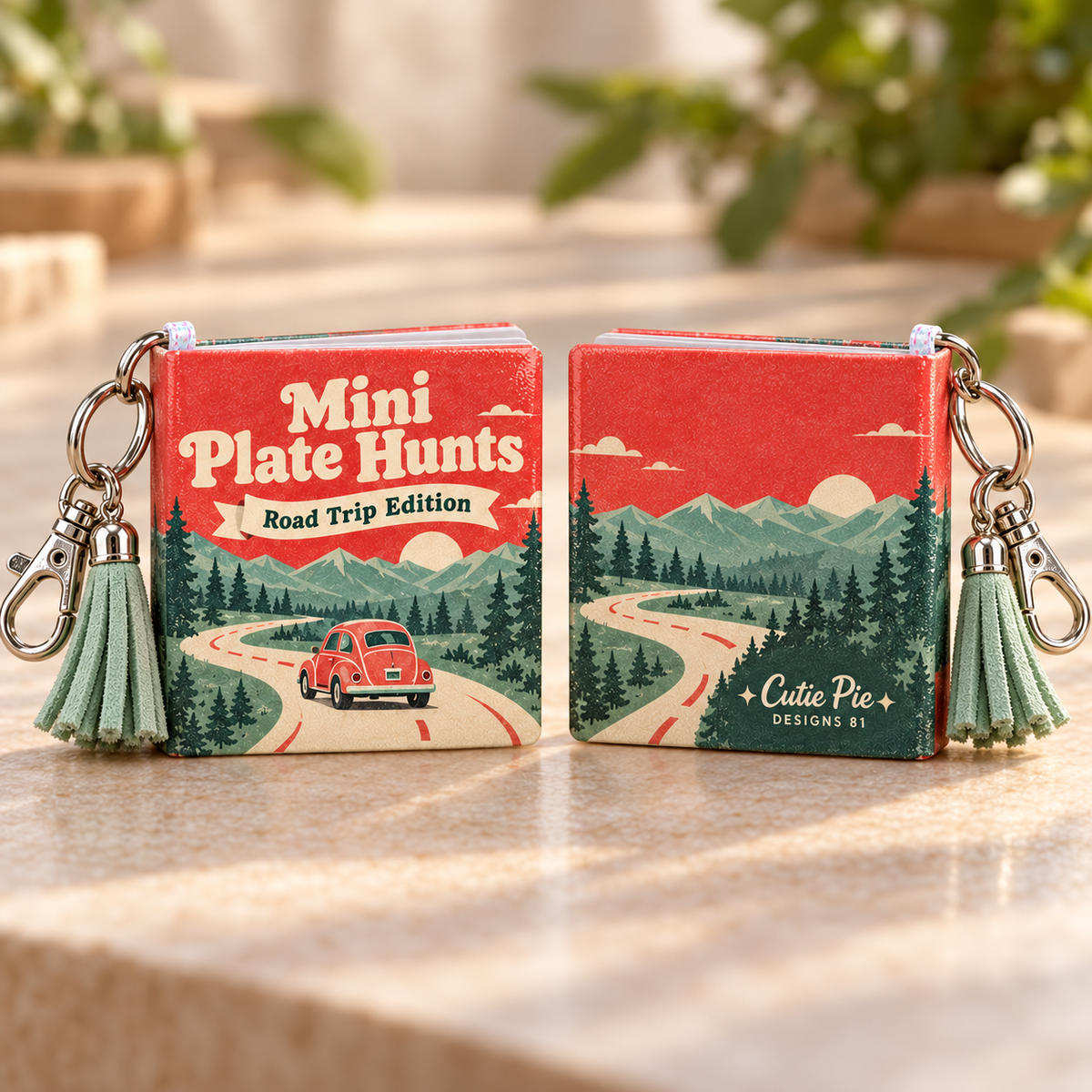 Mini License Plate Search Keychain Book – Road Trip Edition