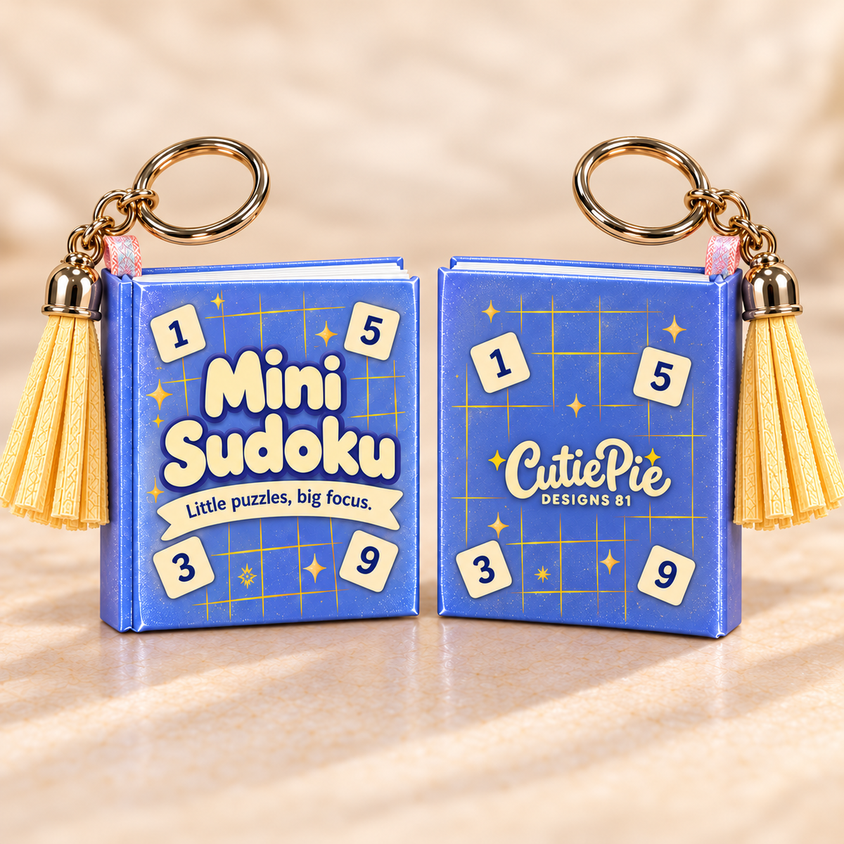 Mini Sudoku Keychain Book – Blue Edition