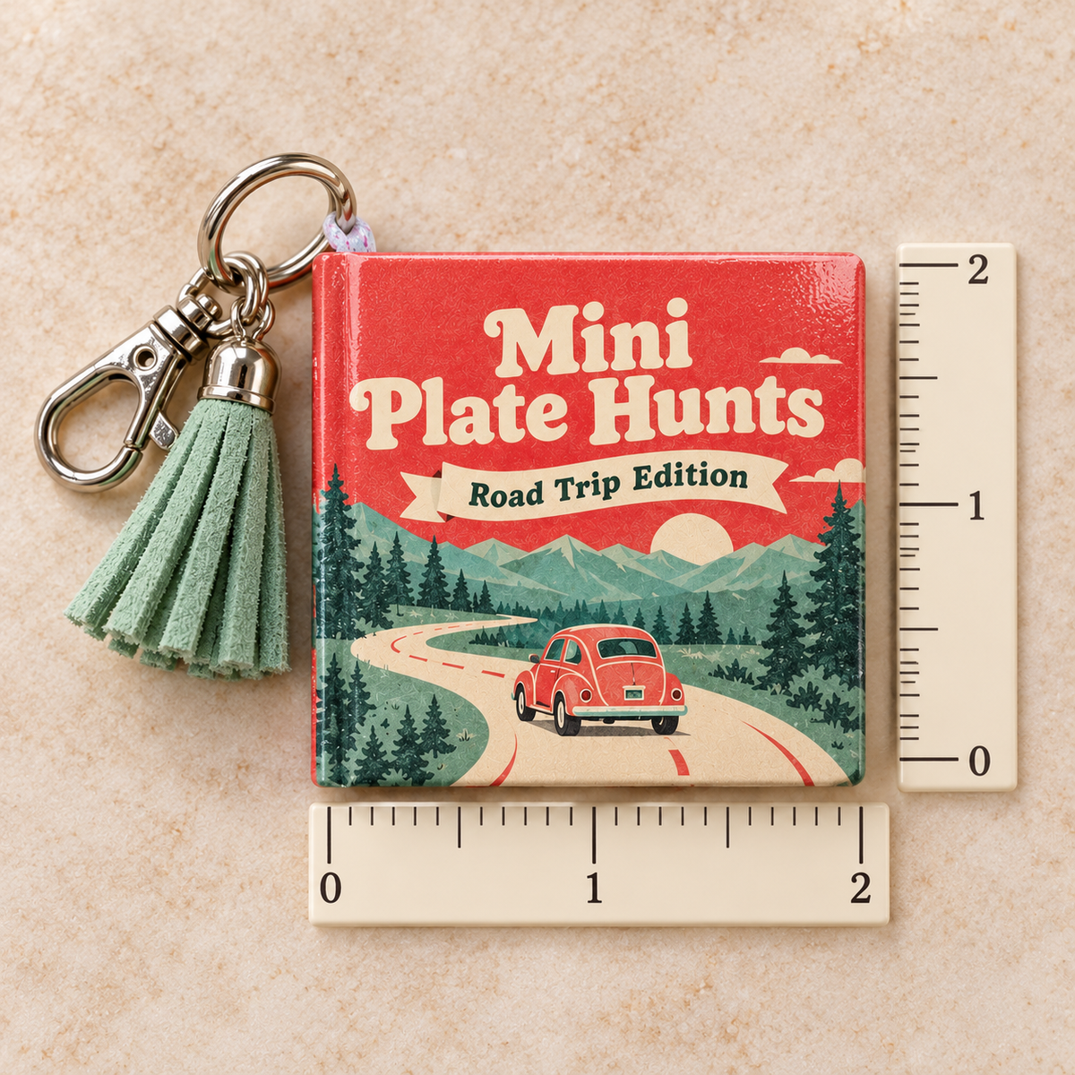 Mini License Plate Search Keychain Book – Road Trip Edition