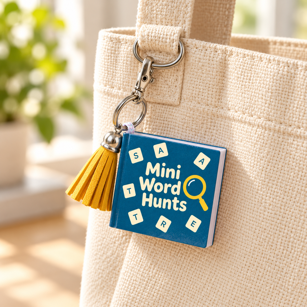 Mini Word Search Keychain Book — Classic Edition