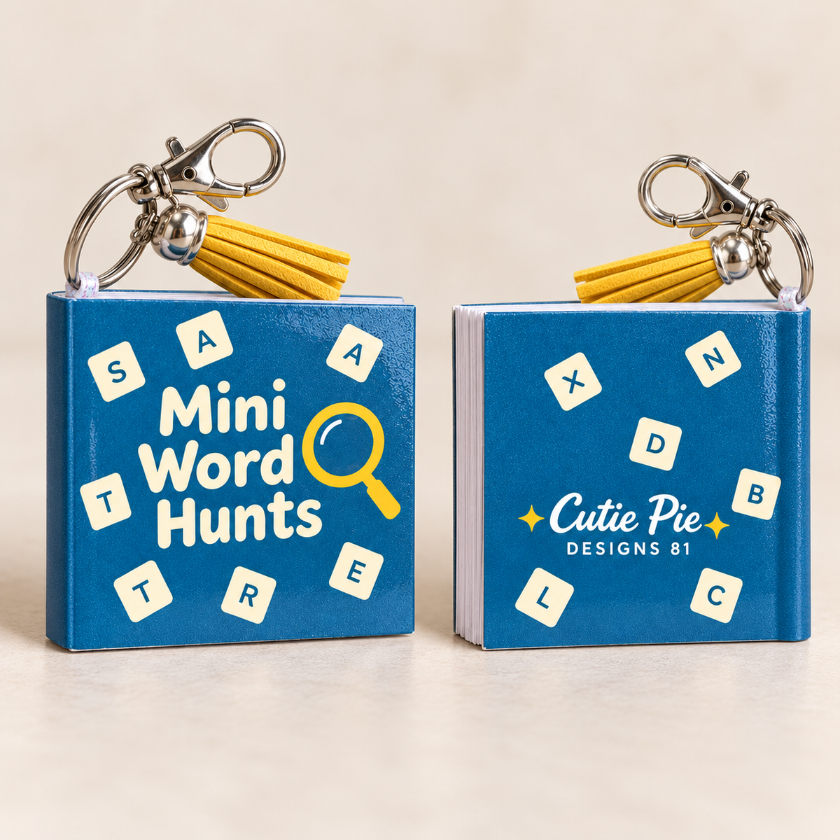 Mini Word Search Keychain Book — Classic Edition