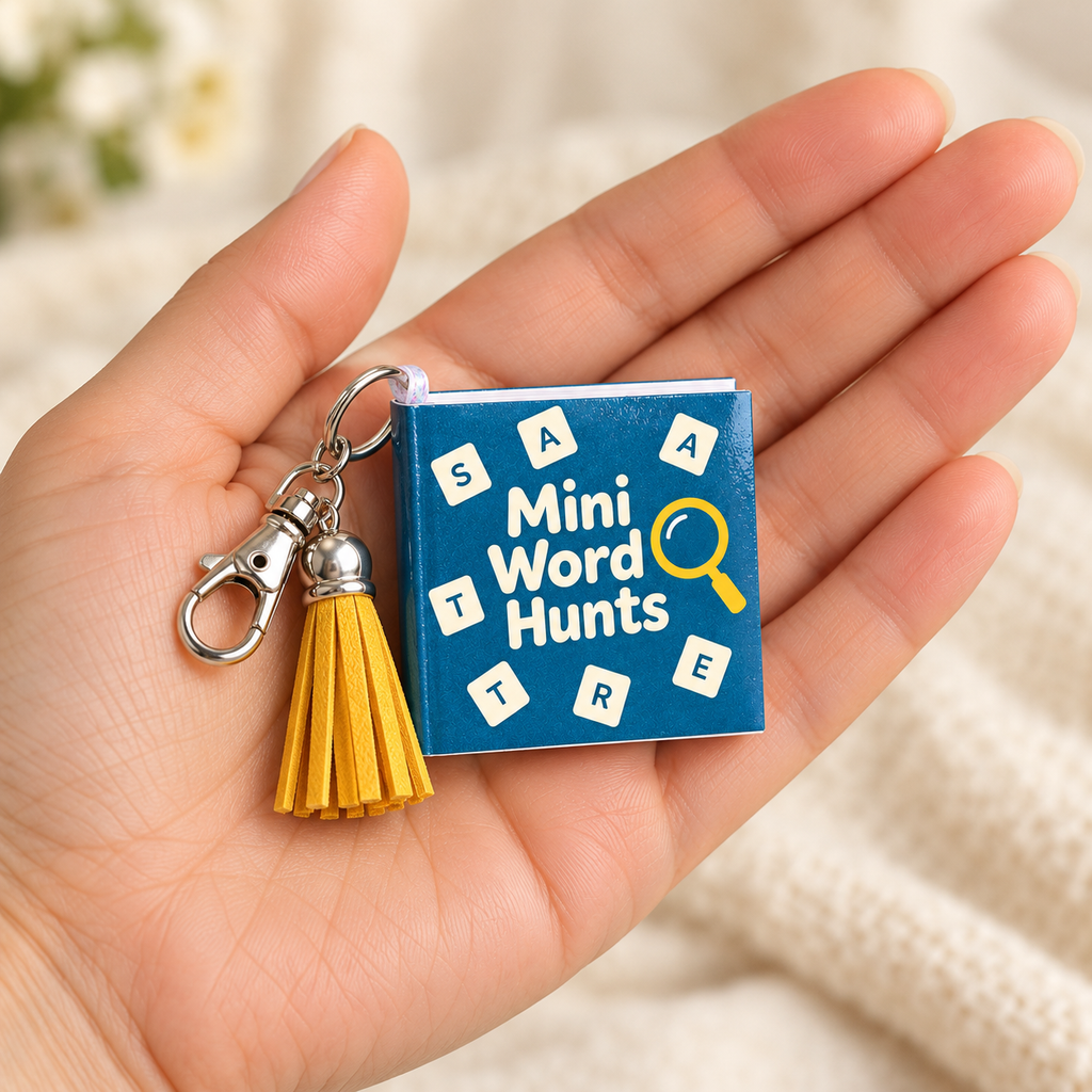 Mini Word Search Keychain Book — Classic Edition